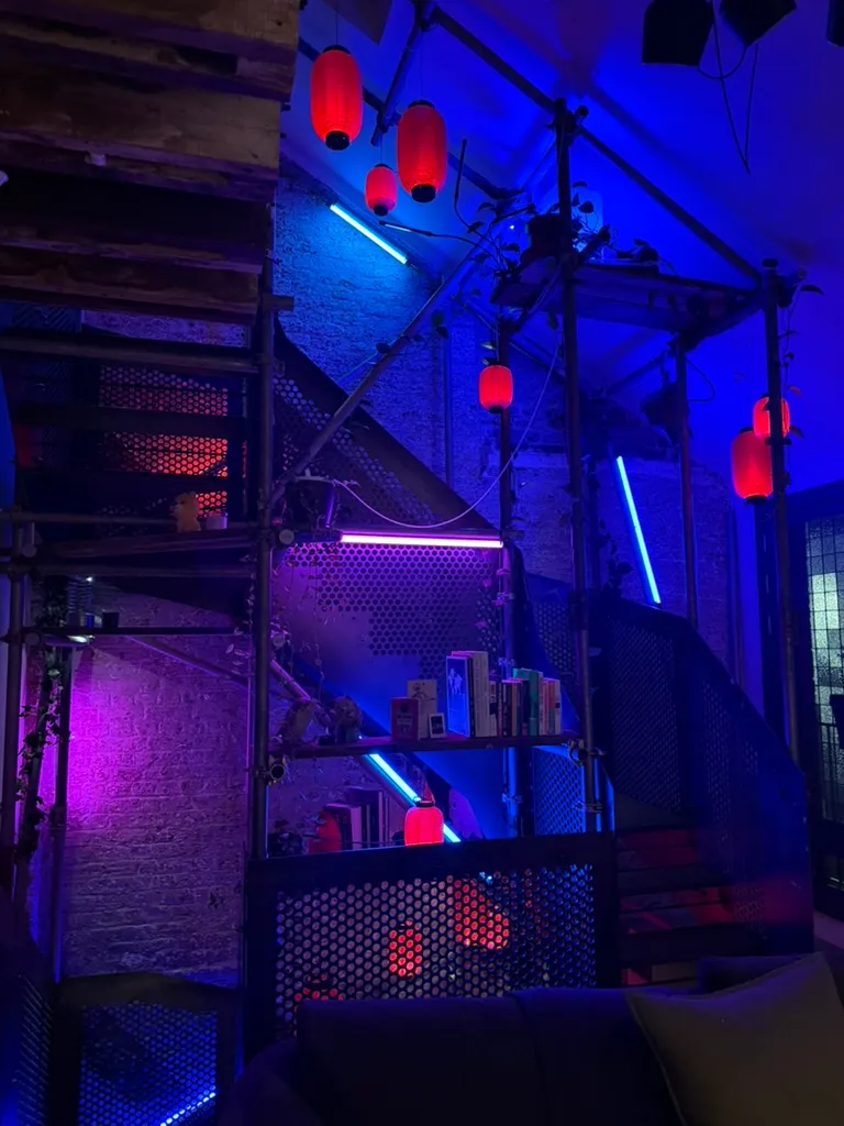 Caption: The lanterns hanging from my staircase